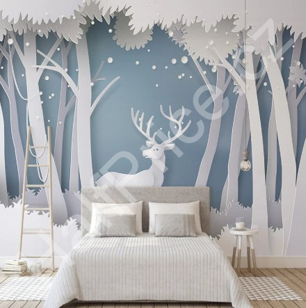 Tapeta 3D Lev v barevné mlze (1)