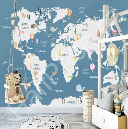 Tapeta 3D Kreslená mapa I. (1)