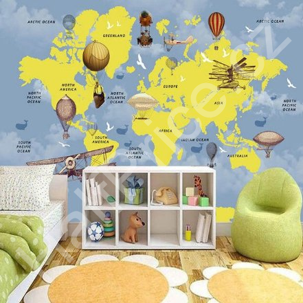 Tapeta 3D Kreslená mapa III. (1)