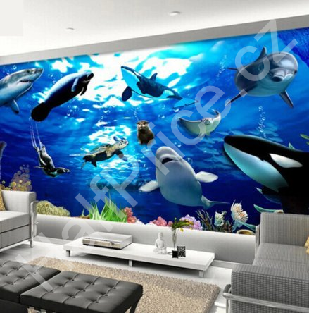 Tapeta 3D Žirafa a Měsíc (1)