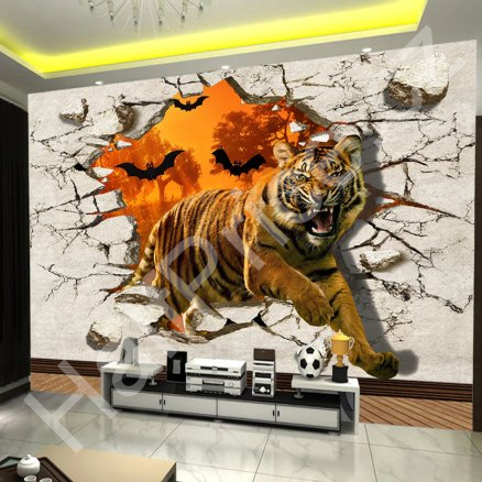 Tapeta 3D Ptáci na větvi (1)