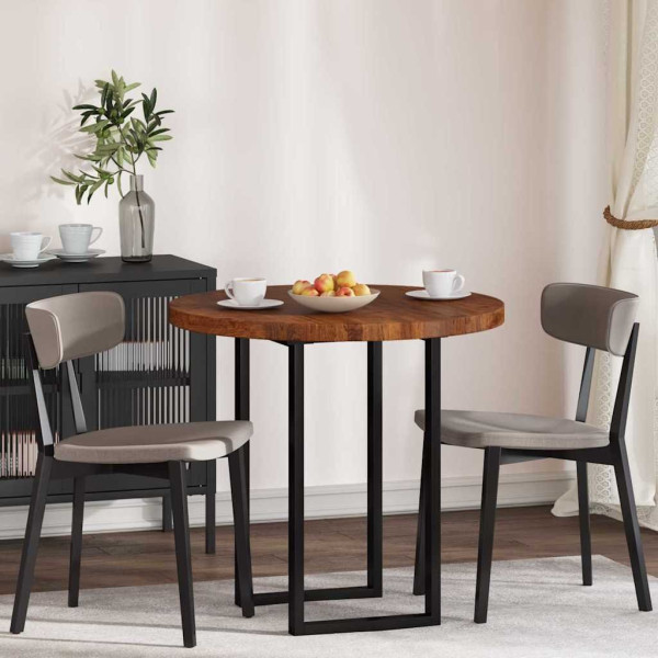 OMAXI Deska stolu Tmavě hnědá Ø 80 x 4 cm Pevné dubové dřevo 788801