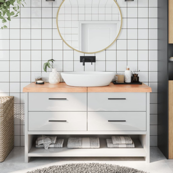 OMAXI Koupelnová deska hnědá 140x50x(2-6) cm ošetřený masivní dřevo 833251