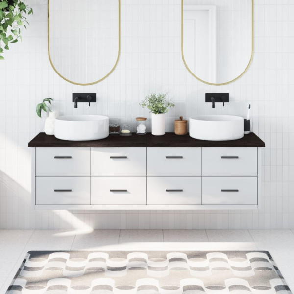OMAXI Koupelnová deska tmavě hnědá 180x50x(2-4) cm ošetřený masiv 834364