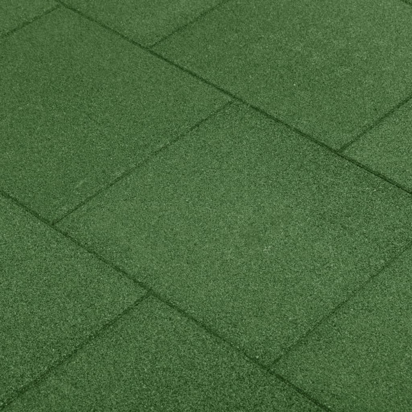 OMAXI Protipádové dlaždice 18 ks pryžové 50 x 50 x 3 cm zelené 888149