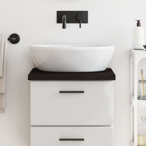 OMAXI Koupelnová deska tmavě hnědá 40x30x(2-4) cm ošetřený masiv 833619