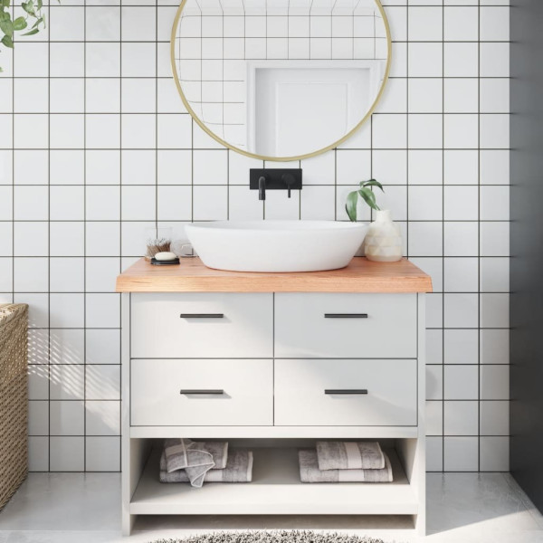 OMAXI Koupelnová deska hnědá 100x50x(2-6) cm ošetřený masivní dřevo 833084