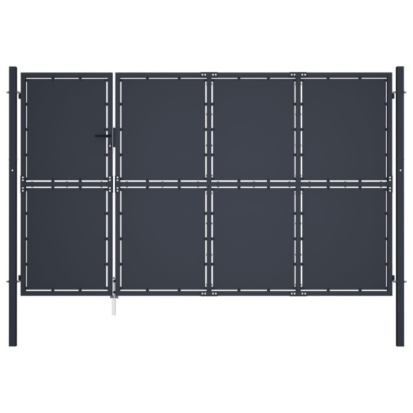 OMAXI Zahradní brána ocel 350 x 200 cm antracitová 738206