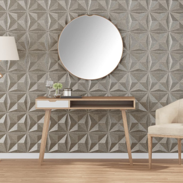 OMAXI Nástěnné panely 24 ks betonové 50 x 50 cm XPS 6 m² origami 547378