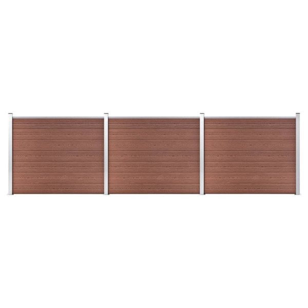 OMAXI Set plotového dílce WPC 526 x 146 cm hnědý 367001