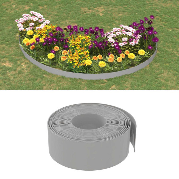 OMAXI Travní lemy 5 ks šedé 10 m 20 cm polyethylen 758349