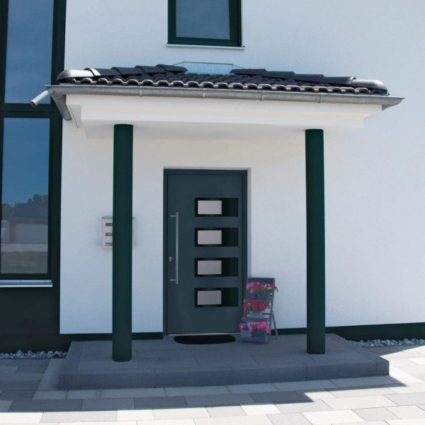 OMAXI Vchodové dveře antracitové 110 x 210 cm hliník a PVC 777234