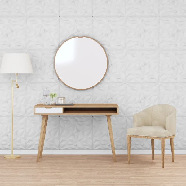 OMAXI Nástěnné panely 12 ks bílé 50 x 50 cm XPS 3 m² ametyst 437374