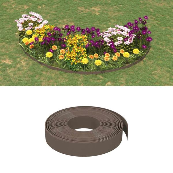 OMAXI Travní lemy 2 ks hnědé 10 m 10 cm polyethylen 758158