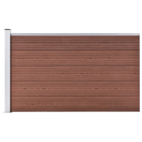 OMAXI Zahradní plot dřevoplast 175 x 105 cm hnědý 813684