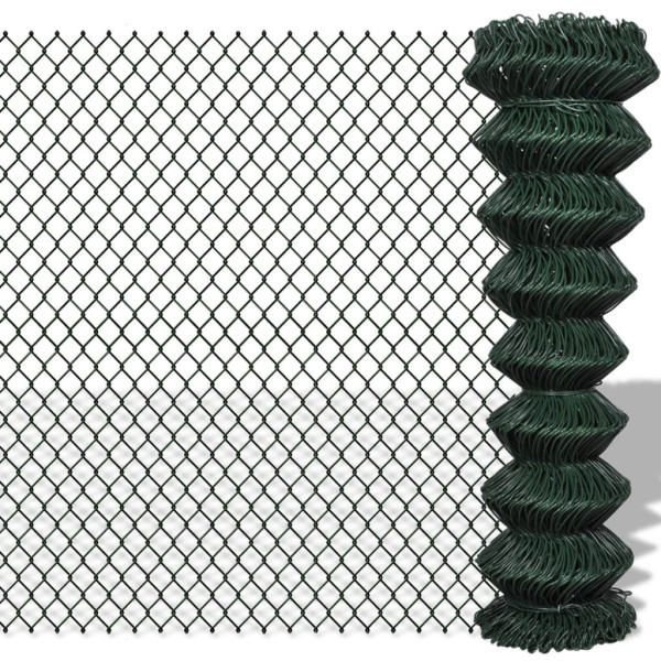 OMAXI Drátěné pletivo ocel 1,5 x 25 m zelené 849292