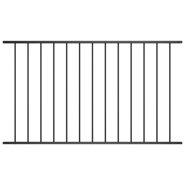 OMAXI Plotový panel s práškovým nástřikem z oceli 1,7 x 1,25 m černý 670522