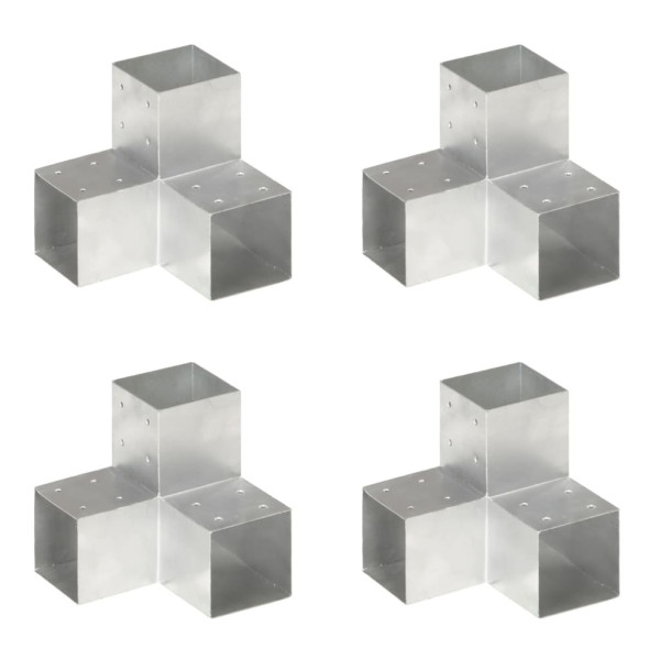 OMAXI Trámová spojka 4 ks ve tvaru Y pozinkovaný kov 101 x 101 mm 834047
