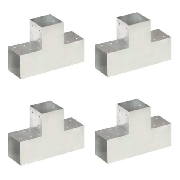 OMAXI Trámová spojka 4 ks ve tvaru T pozinkovaný kov 101 x 101 mm 834023