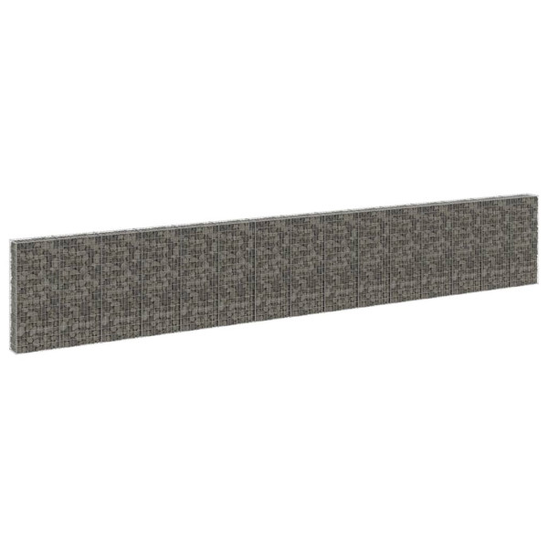 OMAXI Gabionová zeď s víky pozinkovaná ocel 900 x 30 x 150 cm 110164