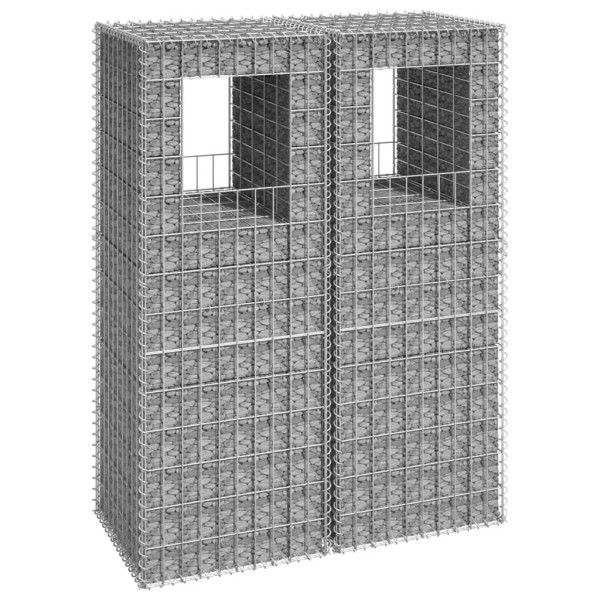 OMAXI Gabionové sloupky 2 ks 50 x 50 x 140 cm železo 763940