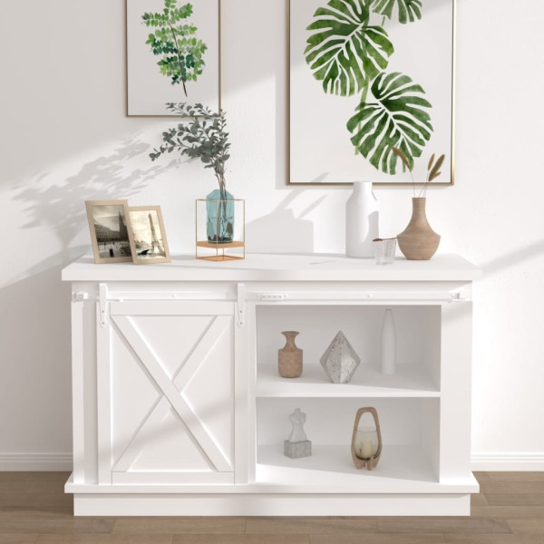 OMAXI Kování pro posuvné dveře skříně uhlíková ocel bílé 122 cm 854327