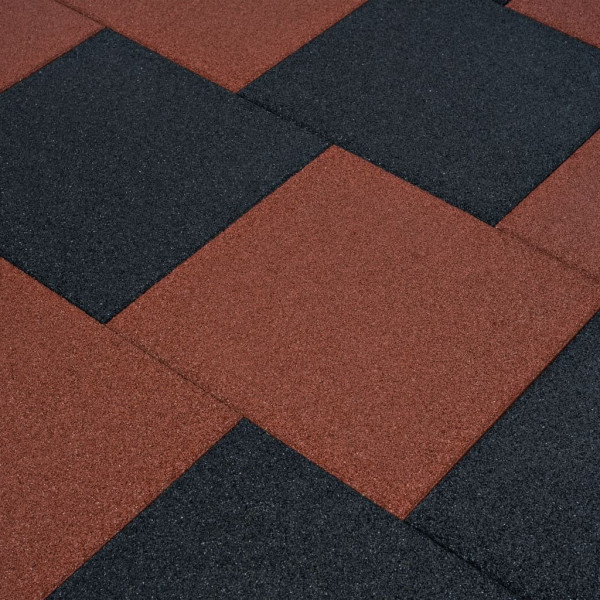 OMAXI Protipádové dlaždice 18 ks pryžové 50 x 50 x 3 cm černé 586199