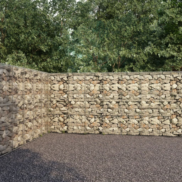OMAXI Gabionová zeď s víky z pozinkované oceli 600 x 30 x 200 cm 571690