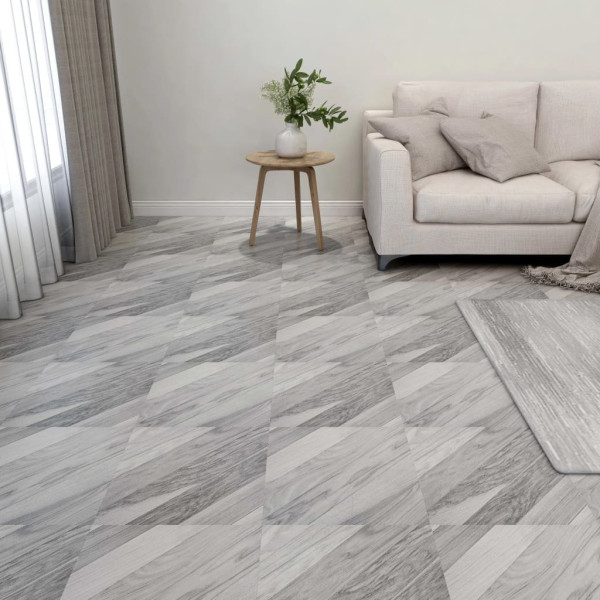 OMAXI Samolepicí podlahové desky 20 ks PVC 1,86 m² šedé pruhované 435281