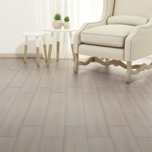 OMAXI Samolepicí PVC podlahová prkna 2,51 m² 2 mm dub klasický bílý 934043