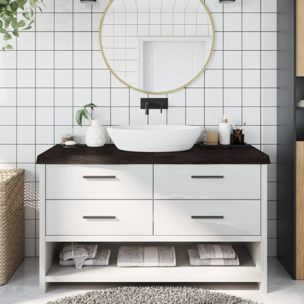 OMAXI Koupelnová deska tmavě hnědá 140x60x(2-6) cm ošetřený masiv 834234