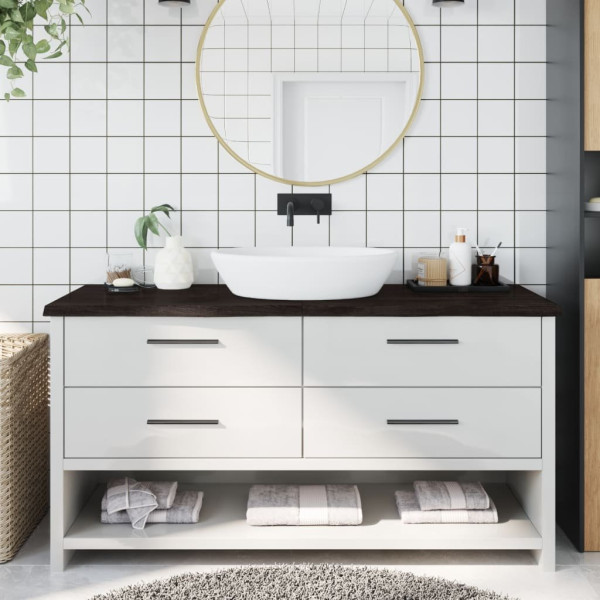 OMAXI Koupelnová deska tmavě hnědá 160x60x(2-4) cm ošetřený masiv 834302