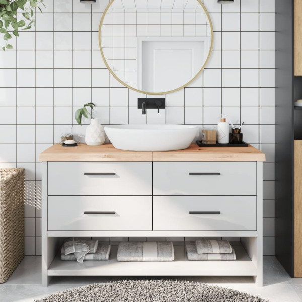 OMAXI Koupelnová deska 140x50x(2-6) cm neošetřené masivní dřevo 832292