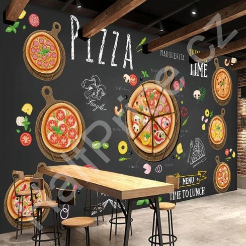 3D tapeta Pizza Shop (1)