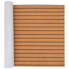 OMAXI Podlaha pro loď samolepicí Hnědá a černá 240x90 cm EVA pěna 290076
