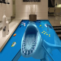 Solution Media 3D tapeta na podlahu -Žralok MU3790