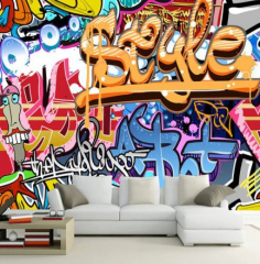 Melin 3D tapeta -  Style graffiti MU339