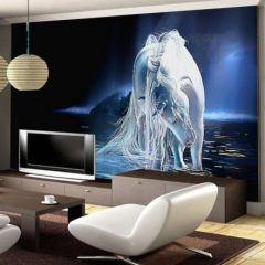 Melin 3D tapeta -  Bílý kůň MU736
