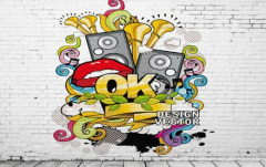 Melin 3D tapeta -  Graffiti IV. MU219B