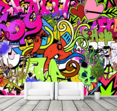 Melin 3D tapeta - Hip Hop graffiti MU402