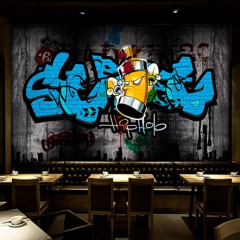 Melin 3D tapeta - Retro street graffiti MU2521