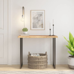 OMAXI Stolní deska 90x40x3,8 cm obdélník masivní akácie živá hrana 090262