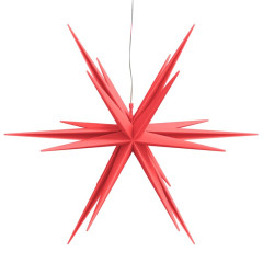 OMAXI Svítící vánoční hvězda s LED skládací červená 57 cm 421793