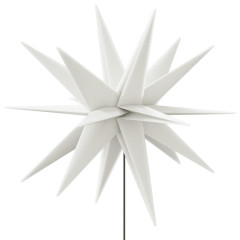 OMAXI Svítící vánoční hvězda s hrotem a LED skládací bílá 57 cm 421830