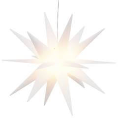 OMAXI Svítící vánoční hvězda s LED skládací bílá 100 cm 421861