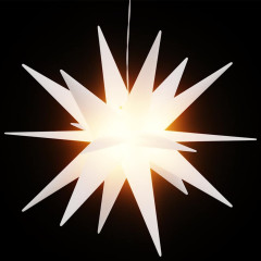 OMAXI Svítící vánoční hvězda s LED skládací bílá 100 cm 421861