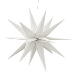 OMAXI Svítící vánoční hvězda s LED skládací bílá 100 cm 421861