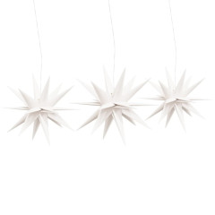 OMAXI Svítící vánoční hvězdy s LED 3 ks skládací bílé 421892