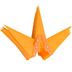 OMAXI Svítící vánoční hvězdy s LED 3 ks skládací žluté 421908