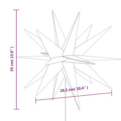 OMAXI Svítící vánoční hvězdy s hroty 3 ks LED skládací červené 35 cm 421915